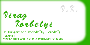 virag korbelyi business card